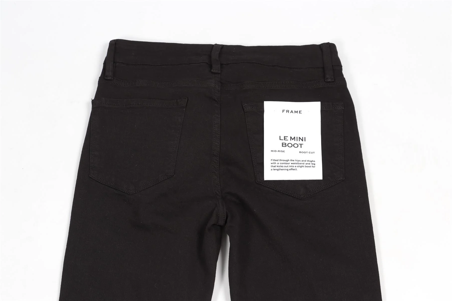 FRAME BLACK HIGH RISE STRAIGHT LEG JEANS W28 UK 10 - Image 5