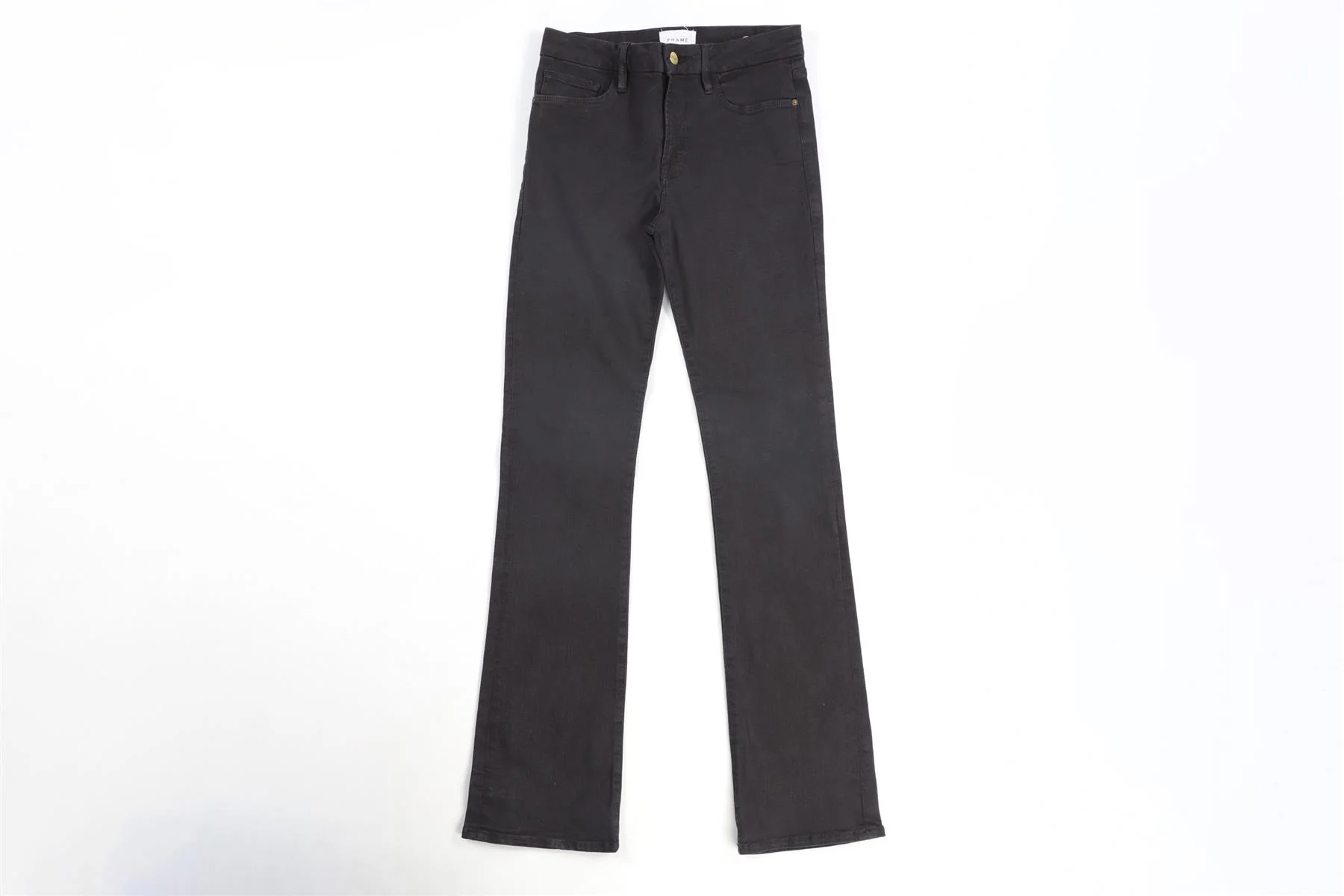 FRAME BLACK HIGH RISE STRAIGHT LEG JEANS W28 UK 10 - Image 2