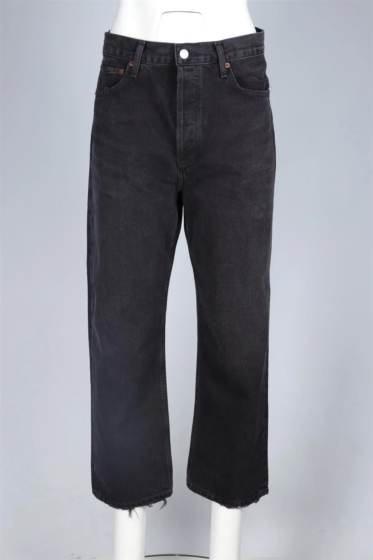 FRAME BLACK MID RISE STRAIGHT LEG JEANS W29 UK 10-12 - Image 2