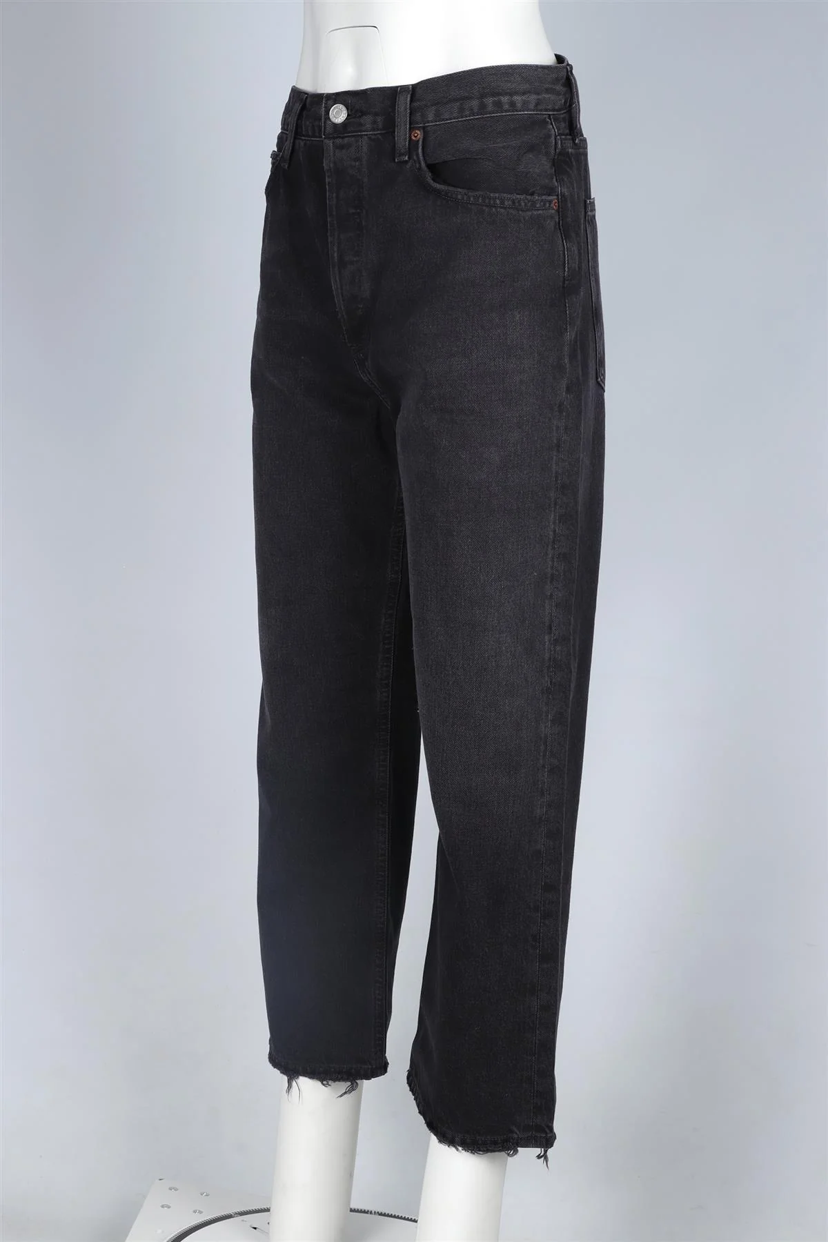 FRAME BLACK MID RISE STRAIGHT LEG JEANS W29 UK 10-12 - Image 3