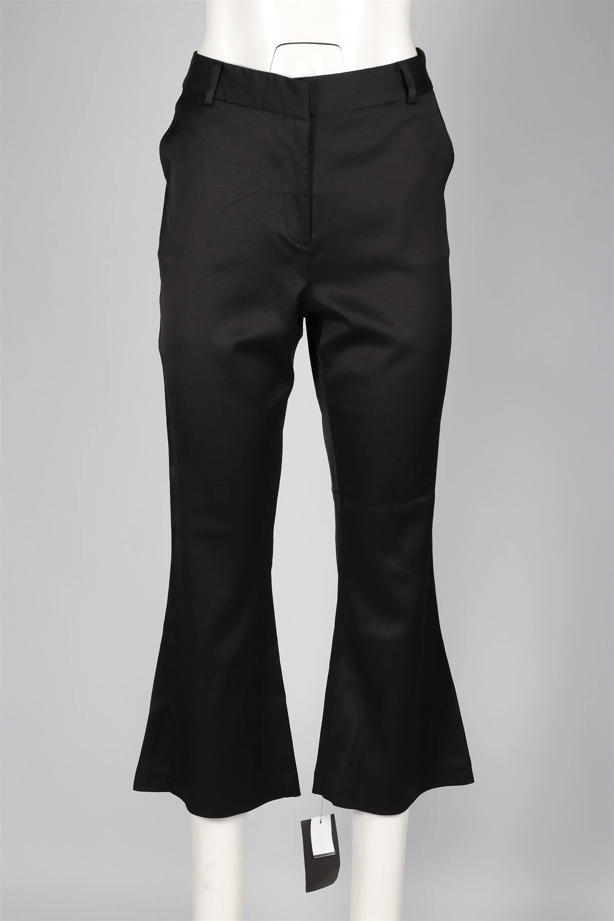 FRAME BLACK SATIN FLARED PANTS UK 12 - Image 2