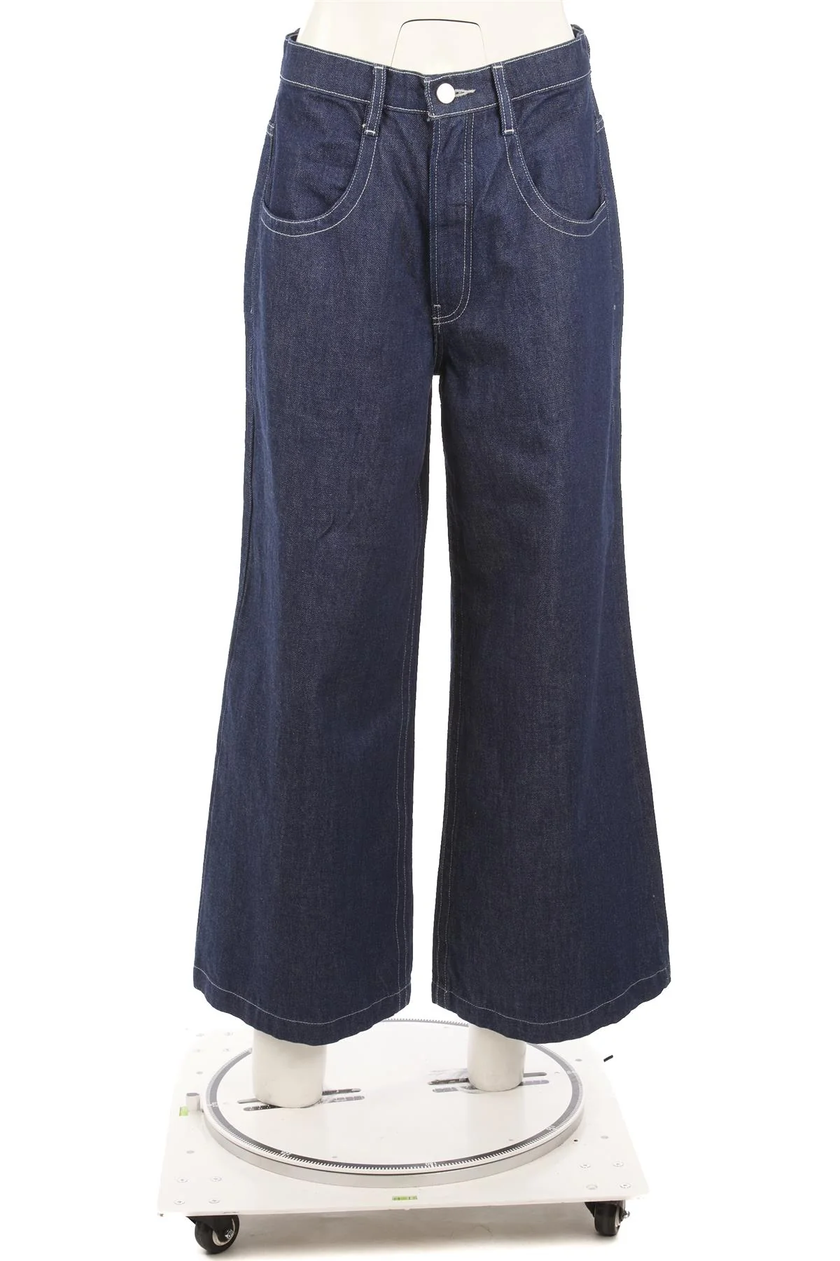 FRAME BLUE HIGH RISE WIDE LEG JEANS W28 - Image 2