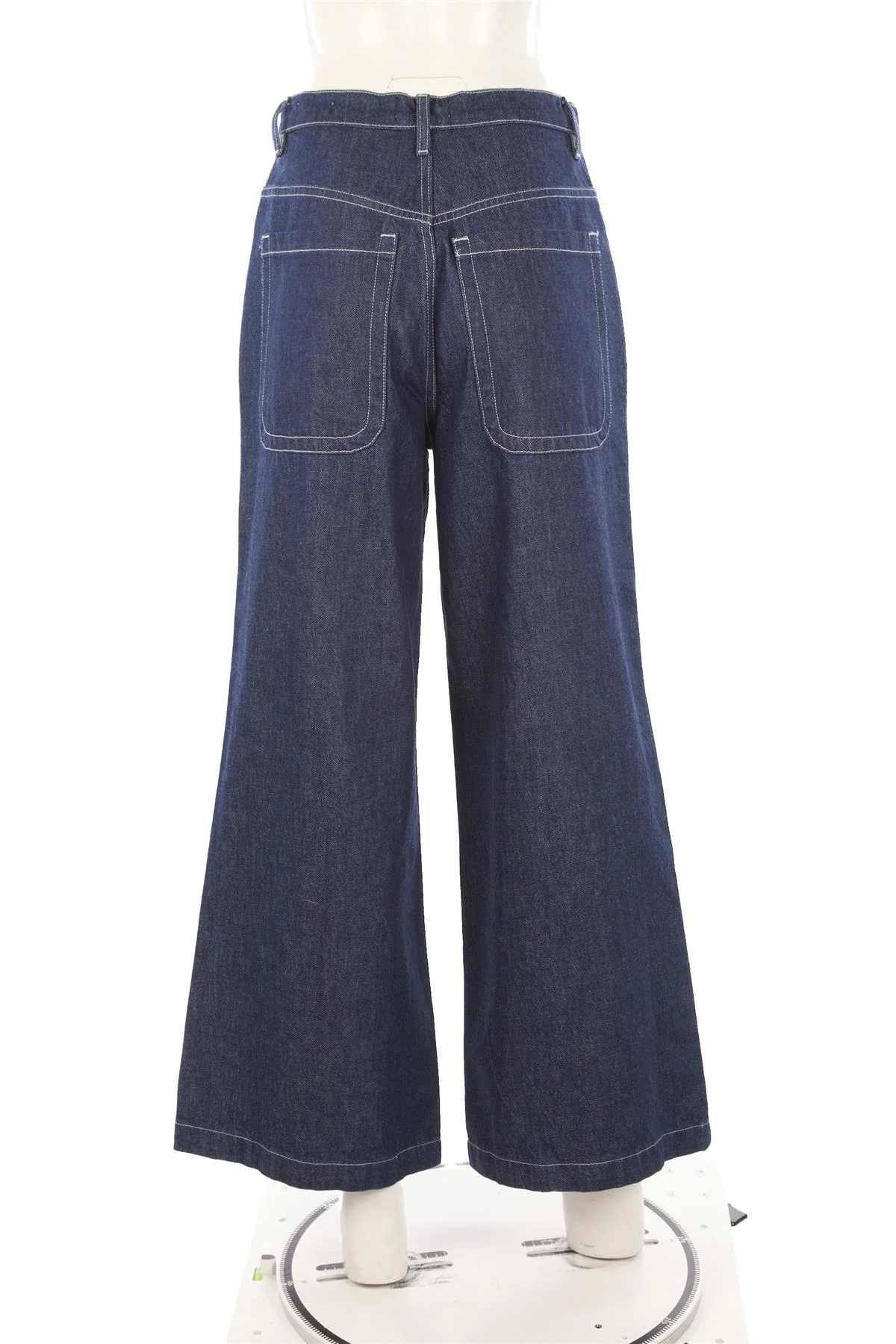 FRAME BLUE HIGH RISE WIDE LEG JEANS W28 - Image 4