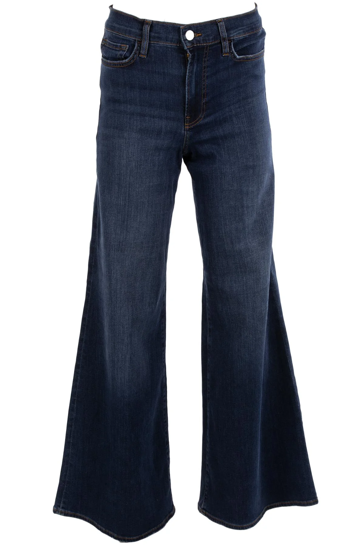 FRAME BLUE HIGH RISE WIDE LEG JEANS W28 UK 10