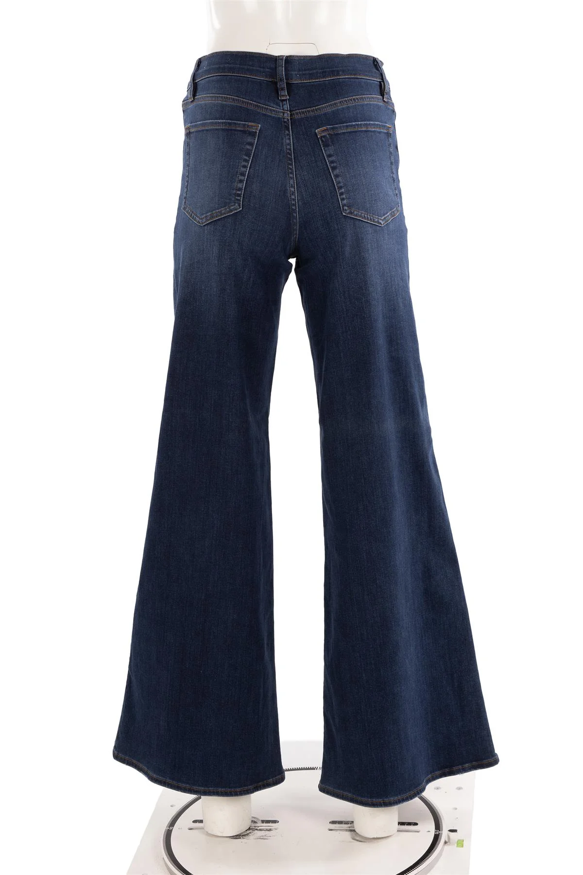 FRAME BLUE HIGH RISE WIDE LEG JEANS W28 UK 10 - Image 4