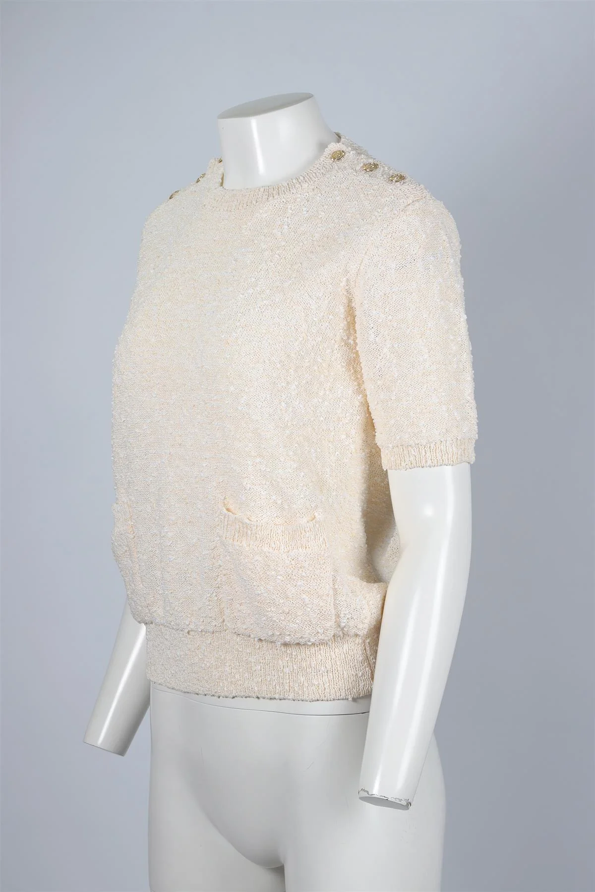 FRAME CREAM KNIT SWEATER MEDIUM - Image 3