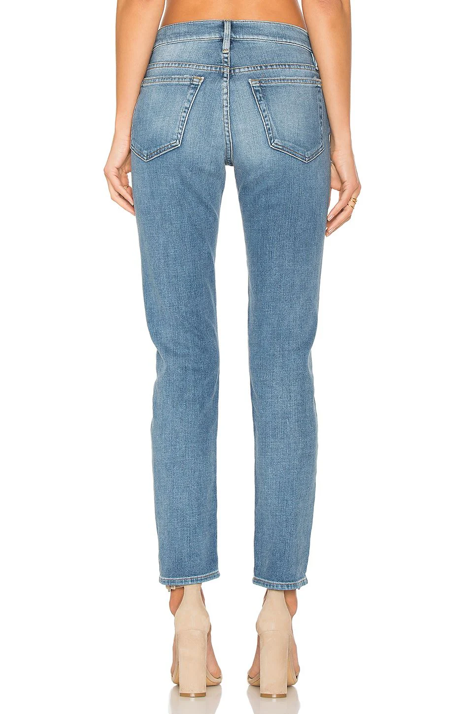 FRAME DENIM LE BOY HIGH RISE SLIM LEG JEANS IN LEVINE W26 UK 8 - Image 7