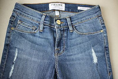 FRAME DENIM LE SKINNY DE JEANNE DISTRESSED JEANS W25 UK 6/8 - Image 4
