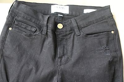 FRAME DENIM LE SKINNY DE JEANNE FILM NOIR DISTRESSED JEANS W26 UK 8 - Image 4