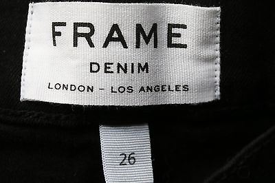 FRAME DENIM LE SKINNY DE JEANNE FILM NOIR DISTRESSED JEANS W26 UK 8 - Image 8