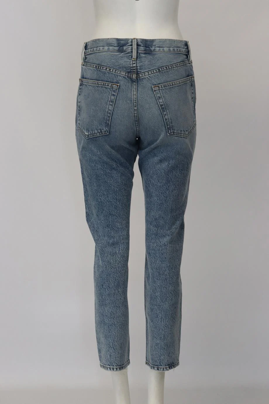 FRAME DISTRESSED HIGH RISE STRAIGHT LEG JEANS W27 UK 8/10 - Image 4
