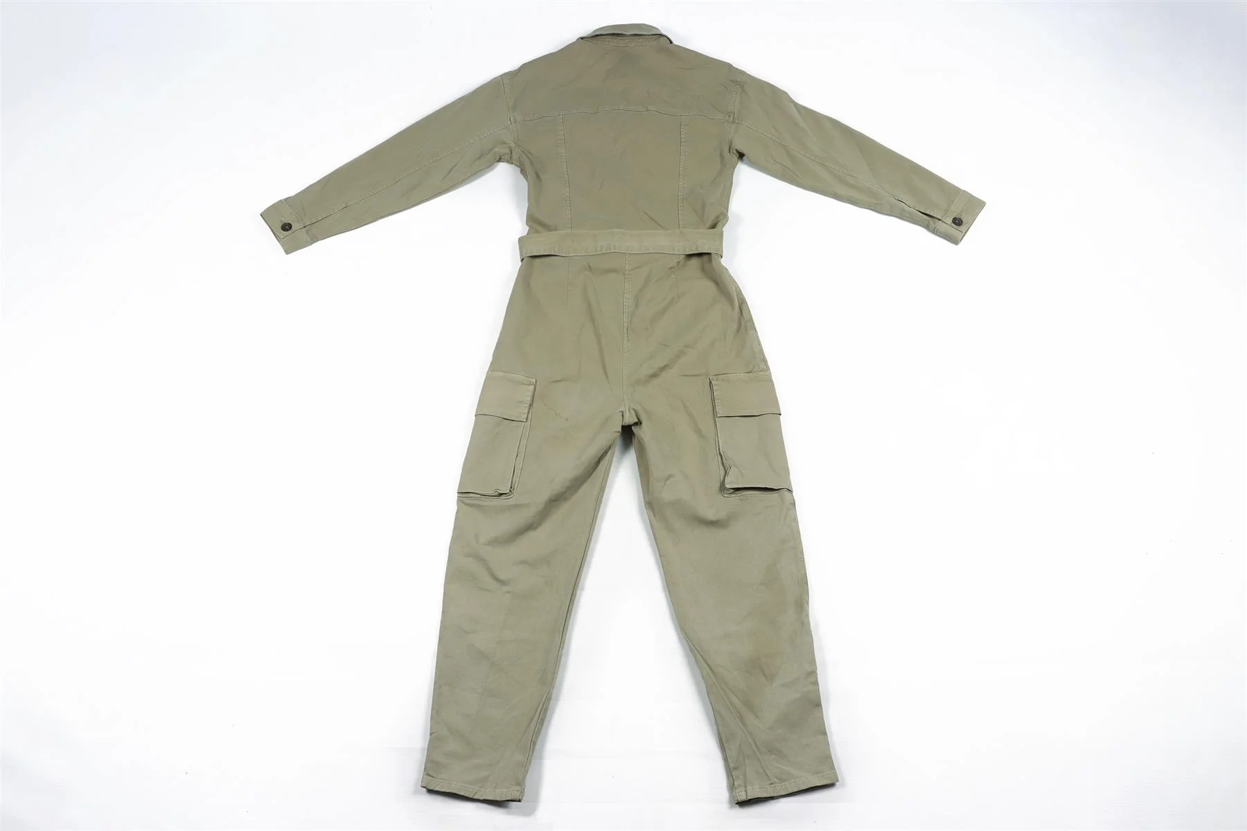 FRAME GREEN COTTON JUMPSUIT XXSMALL - Image 4