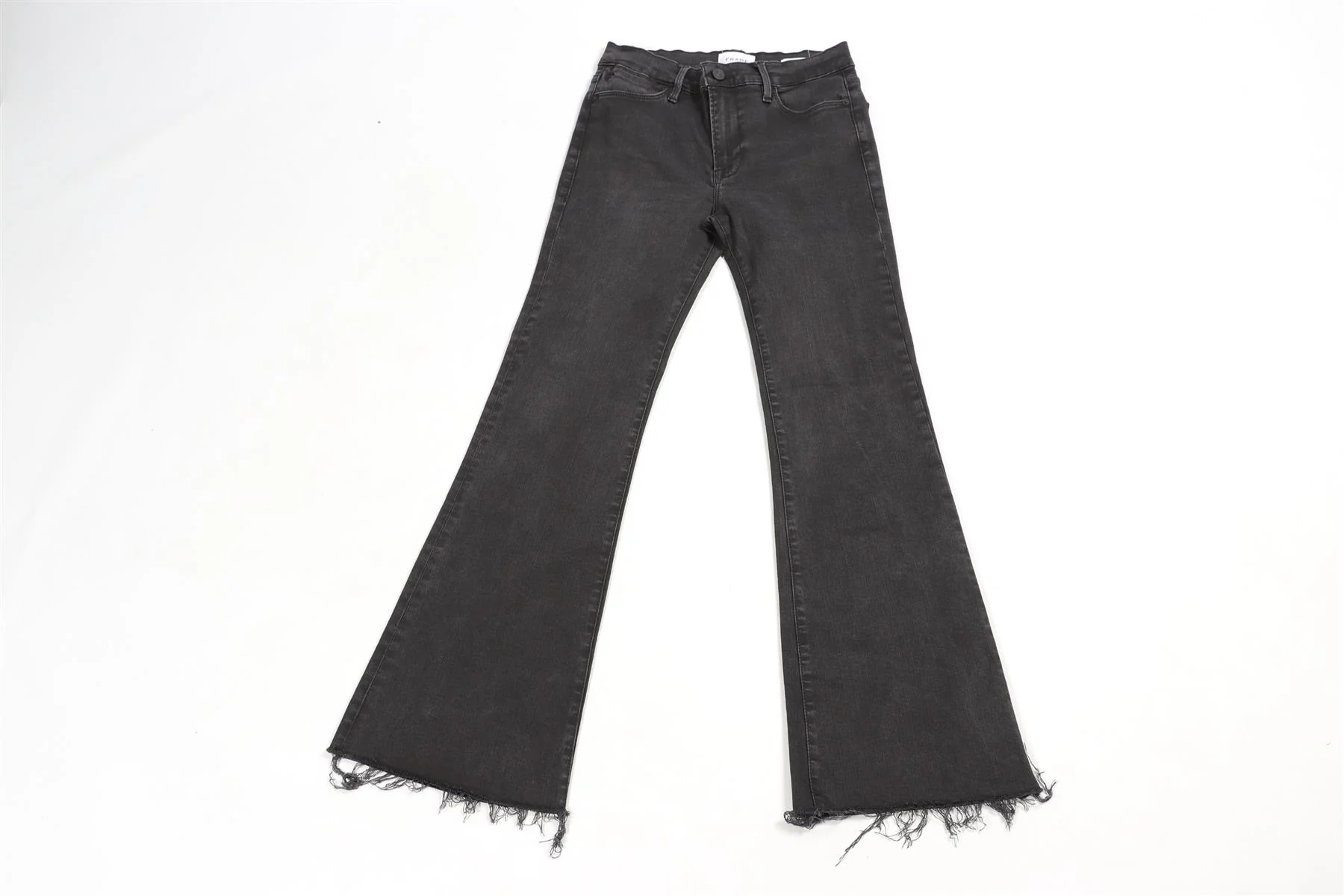 FRAME GREY HIGH RISE FLARED JEANS W28 UK 10 - Image 2