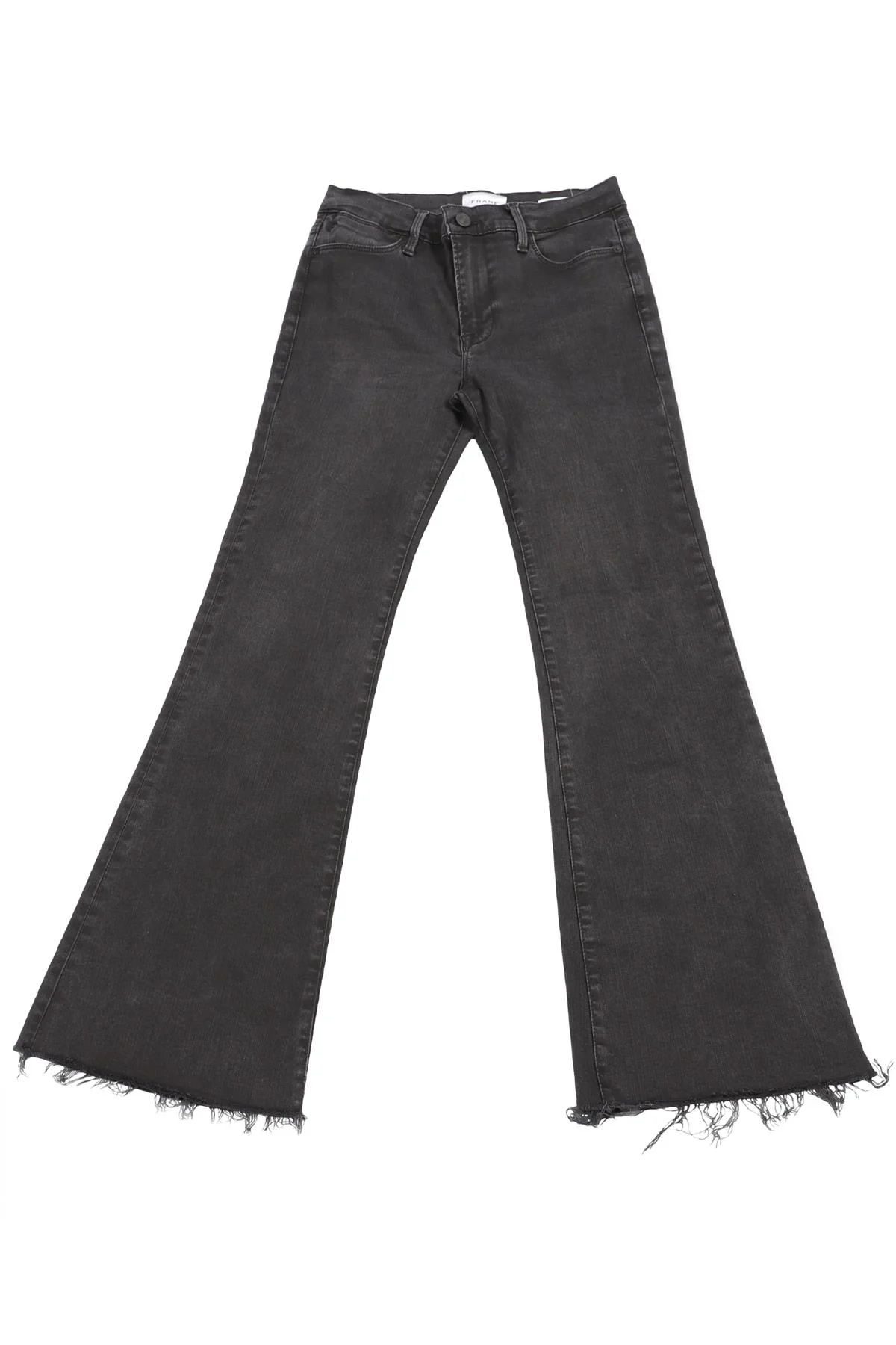 FRAME GREY HIGH RISE FLARED JEANS W28 UK 10 - Image 6