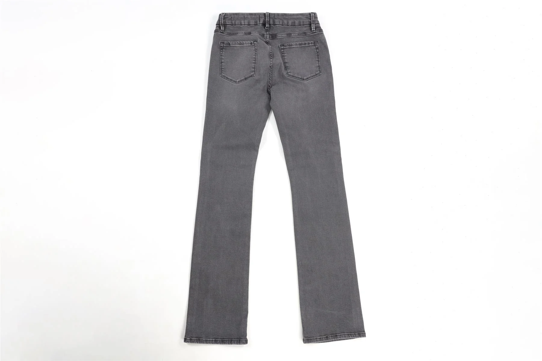FRAME GREY HIGH RISE STRAIGHT LEG JEANS W28 UK 10 - Image 4