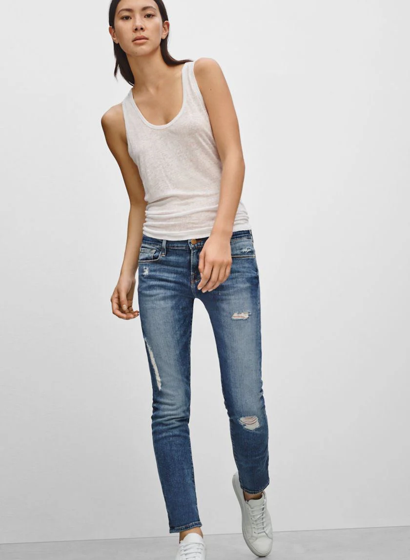 FRAME LE GARCON AMHERST JEANS W24 UK 6 - Image 9