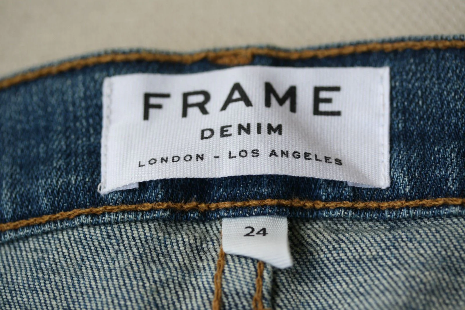 FRAME LE GARCON BROOKS JEANS W24 UK 6 - Image 8