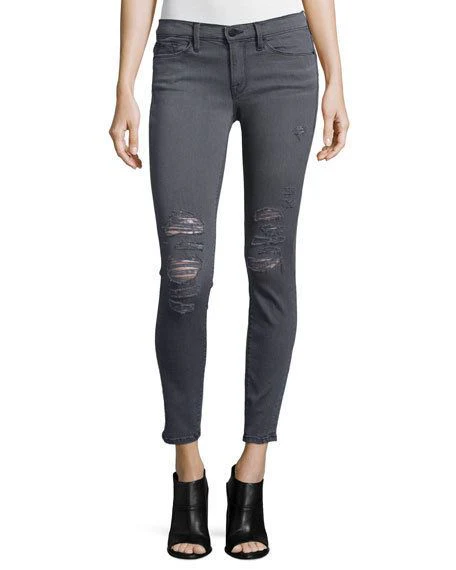 FRAME LE SKINNY DE JEANNE GREYS INN RIP JEANS W25 UK 6/8 - Image 12