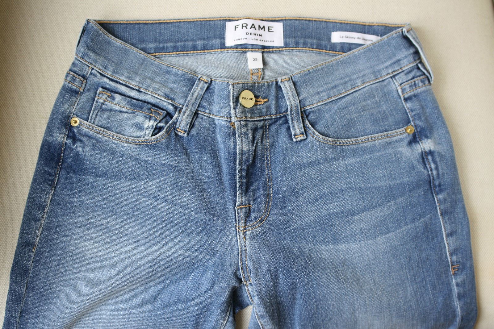 FRAME LE SKINNY DE JEANNE LAUREL JEANS W25 UK 6/8 - Image 3