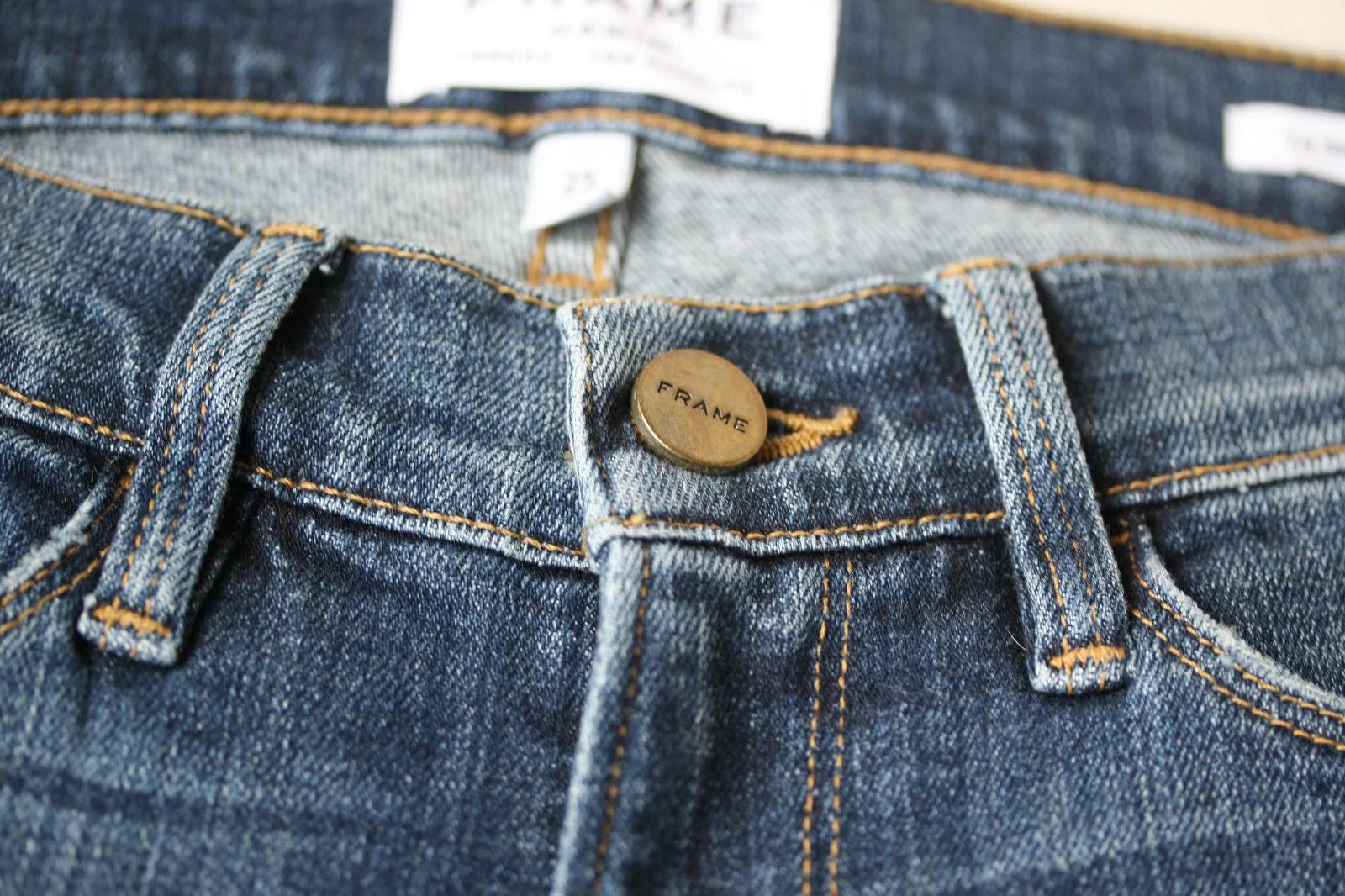 FRAME LE SKINNY DE JEANNE SEVILLE DISTRESSED JEANS W25 UK 6/8 - Image 10
