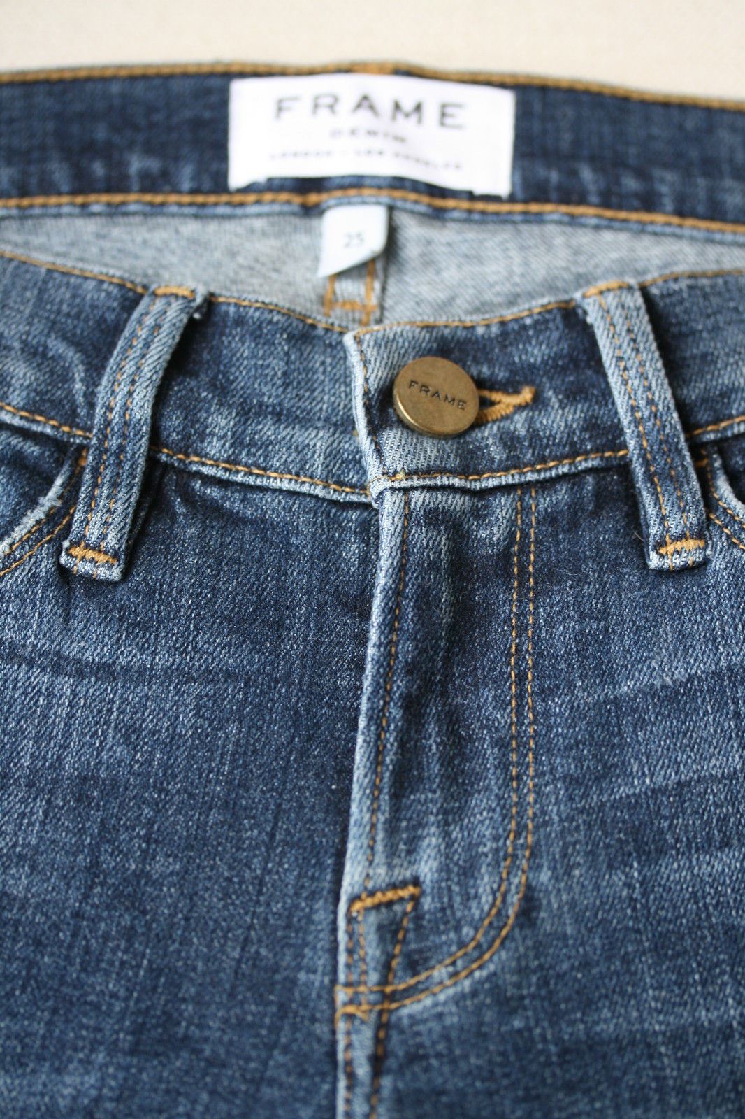 FRAME LE SKINNY DE JEANNE SEVILLE DISTRESSED JEANS W25 UK 6/8 - Image 4