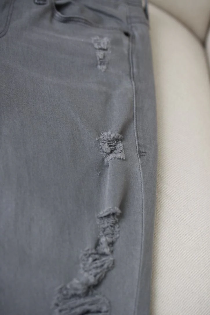 FRAME LE SKINNY DE JEANNE WILSHIRE GREY JEANS W25 UK 6/8 - Image 4