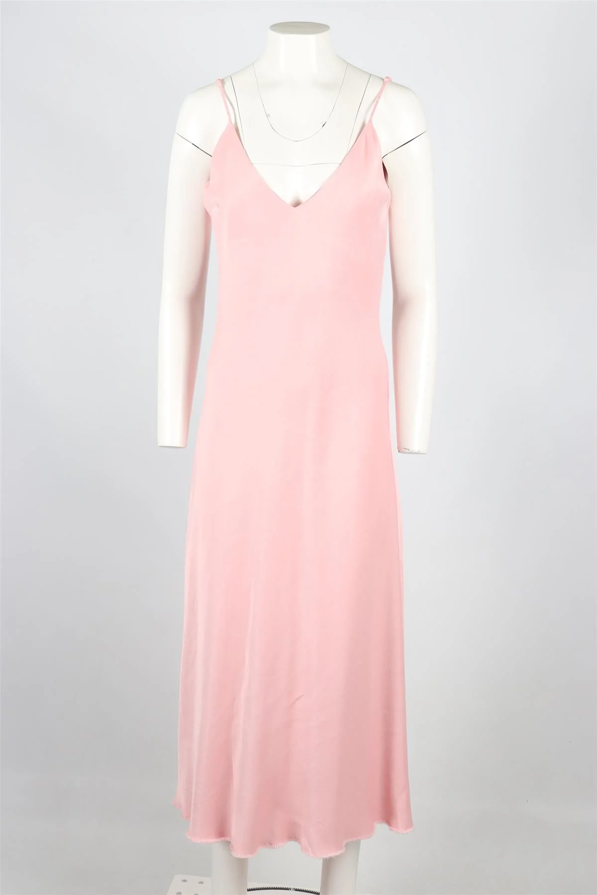 FRAME PINK CREPE MIDI DRESS MEDIUM - Image 2