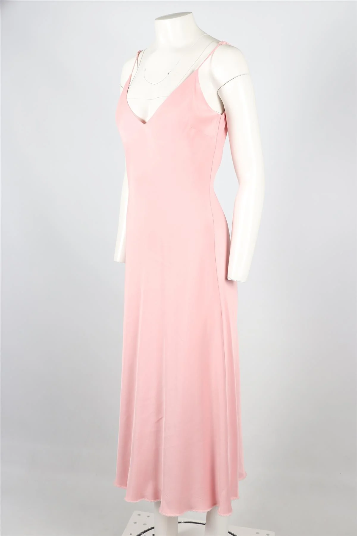 FRAME PINK CREPE MIDI DRESS MEDIUM - Image 3