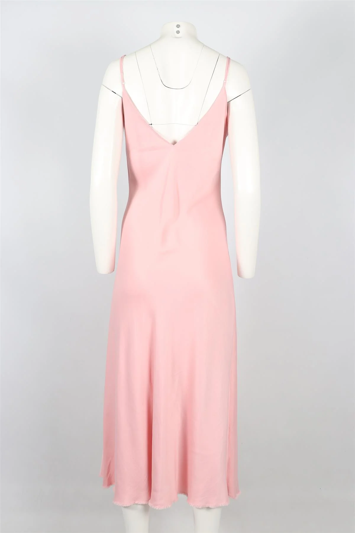 FRAME PINK CREPE MIDI DRESS MEDIUM - Image 4