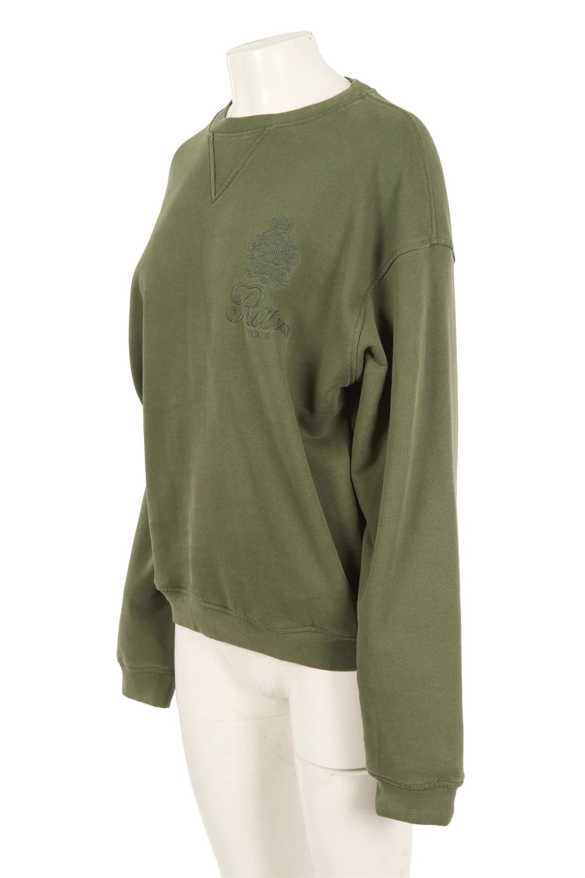 FRAME + RITZ PARIS GREEN COTTON SWEATSHIRT LARGE - Image 3