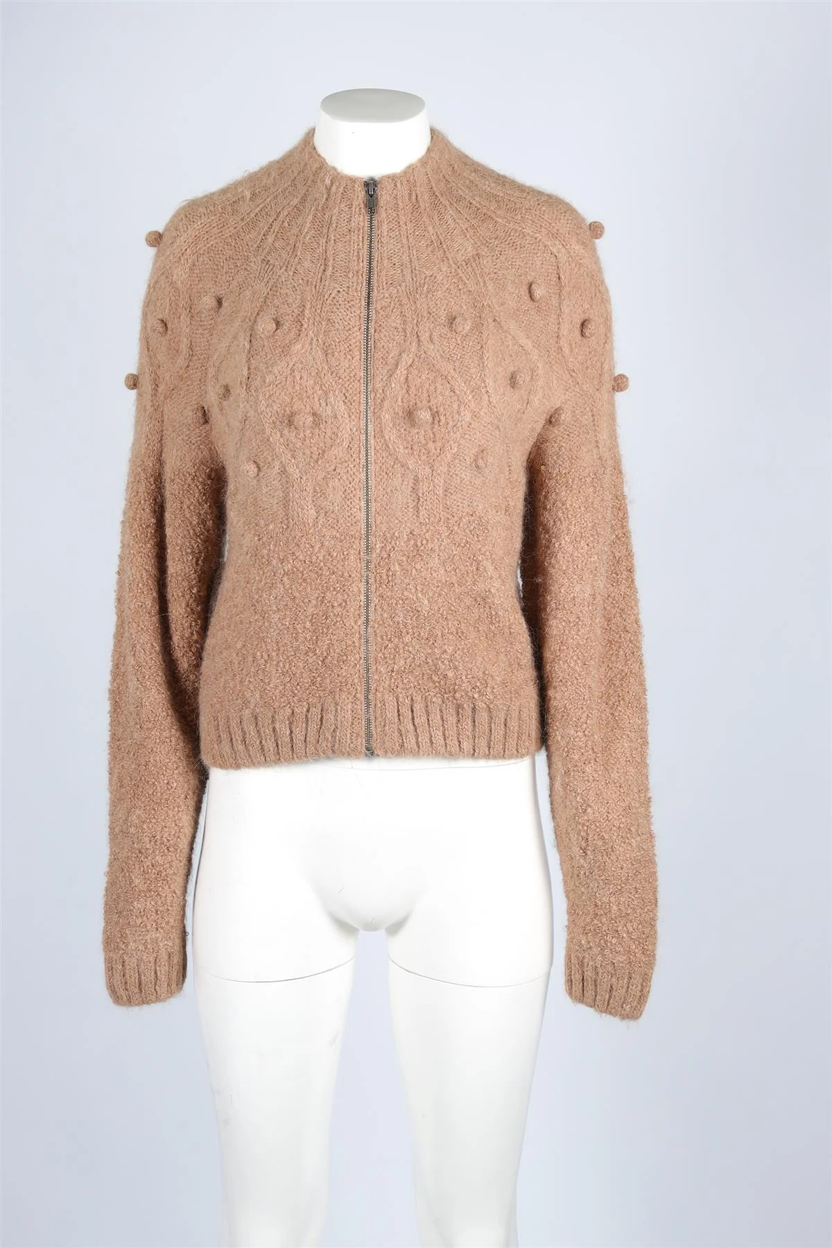 FRAME TAN ALPACA CARDIGAN MEDIUM - Image 2