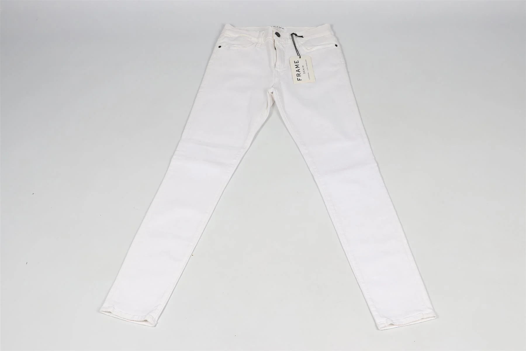 FRAME WHITE HIGH RISE SKINNY JEANS W27 UK 8-10 - Image 2