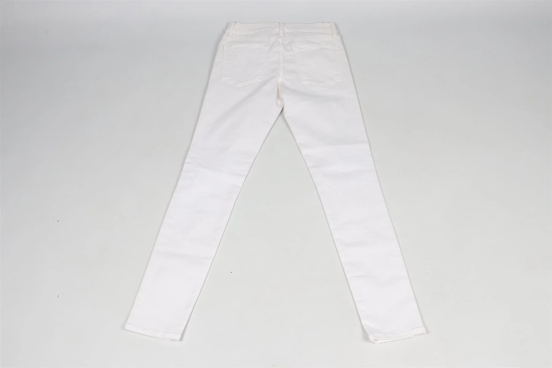 FRAME WHITE HIGH RISE SKINNY JEANS W27 UK 8-10 - Image 4