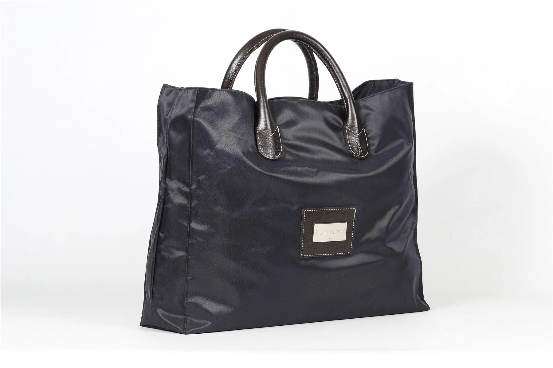 FRANCK NAMANI NAVY NYLON TOTE BAG - Image 3