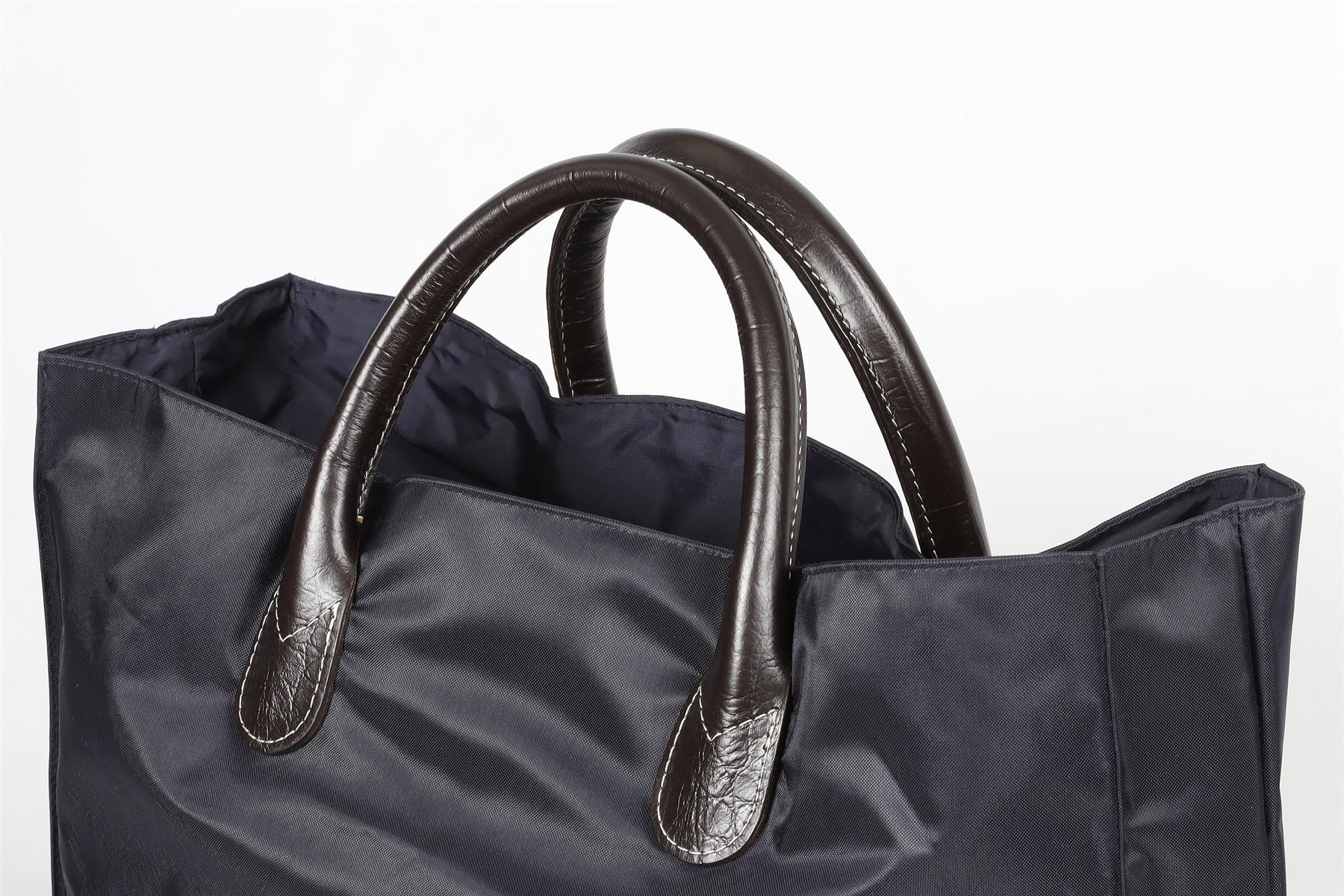 FRANCK NAMANI NAVY NYLON TOTE BAG - Image 8