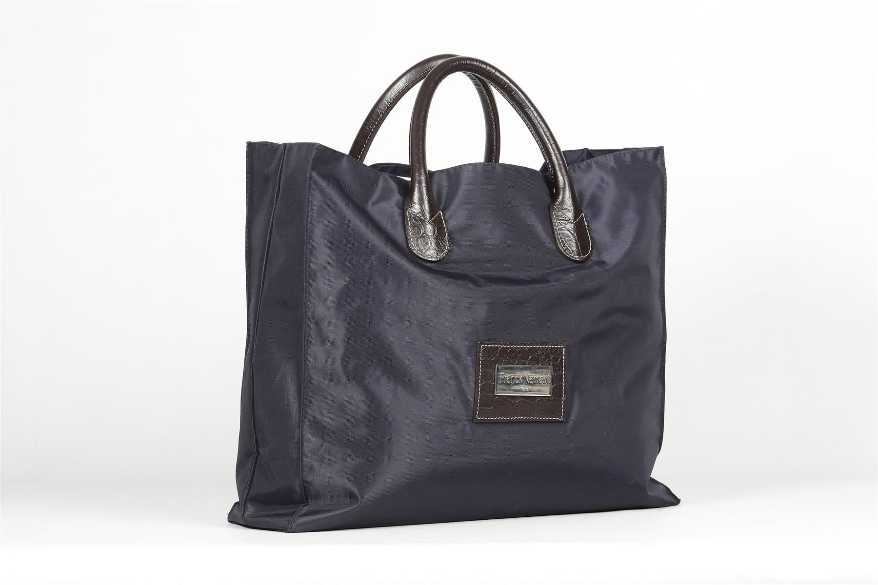 FRANCK NAMANI NAVY NYLON TOTE BAG - Image 13