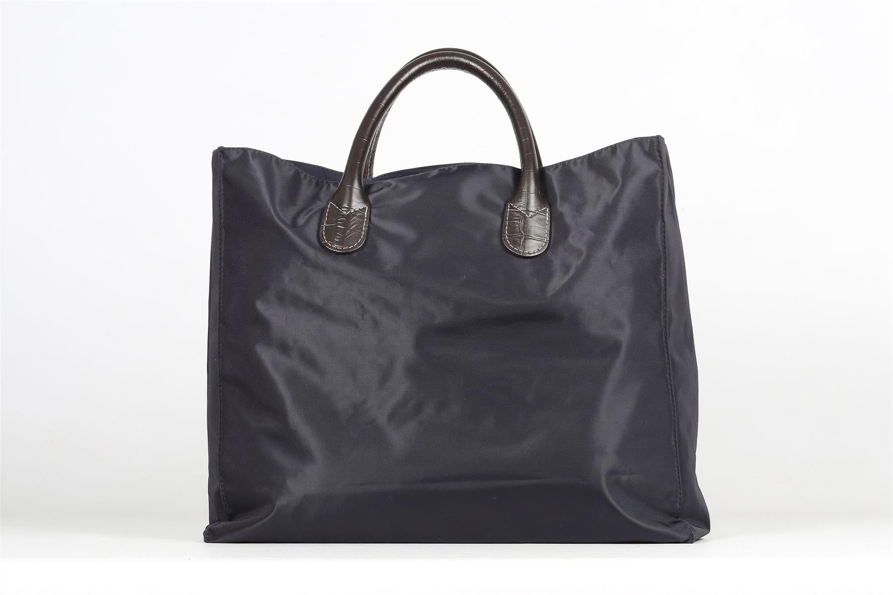 FRANCK NAMANI NAVY NYLON TOTE BAG - Image 6
