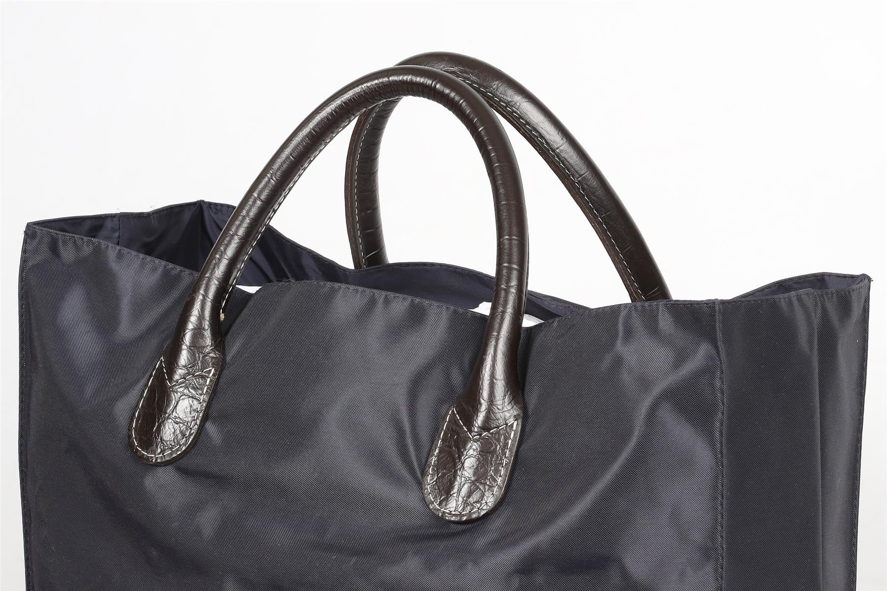 FRANCK NAMANI NAVY NYLON TOTE BAG - Image 8