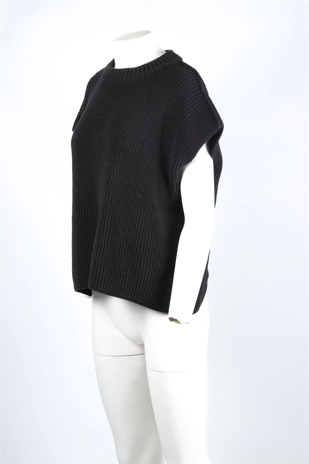 FRANK & EILEEN BLACK COTTON VEST SMALL - Image 3