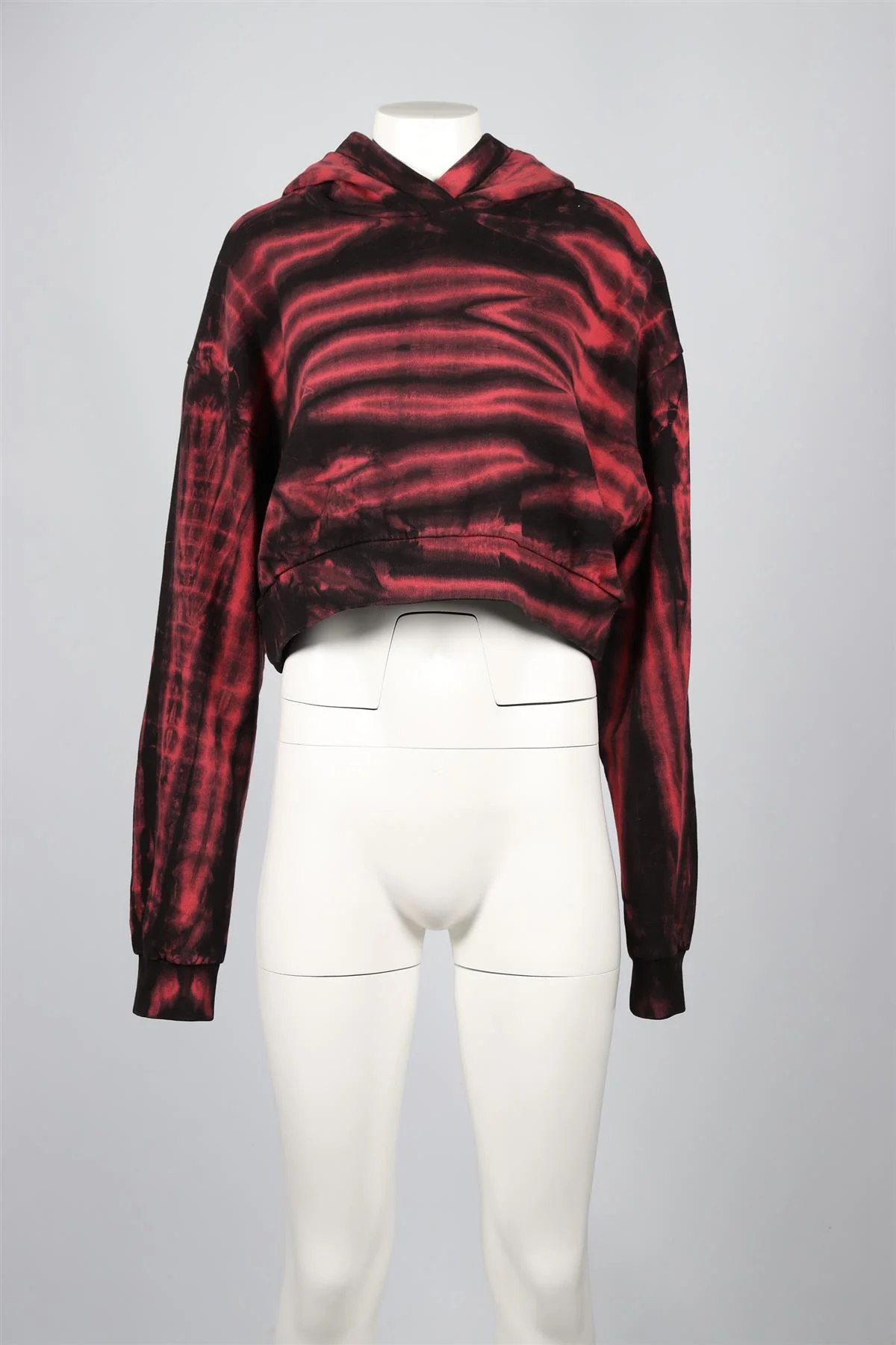 FRANKIE B RED AND BLACK COTTON HOODIE LARGE - Image 2