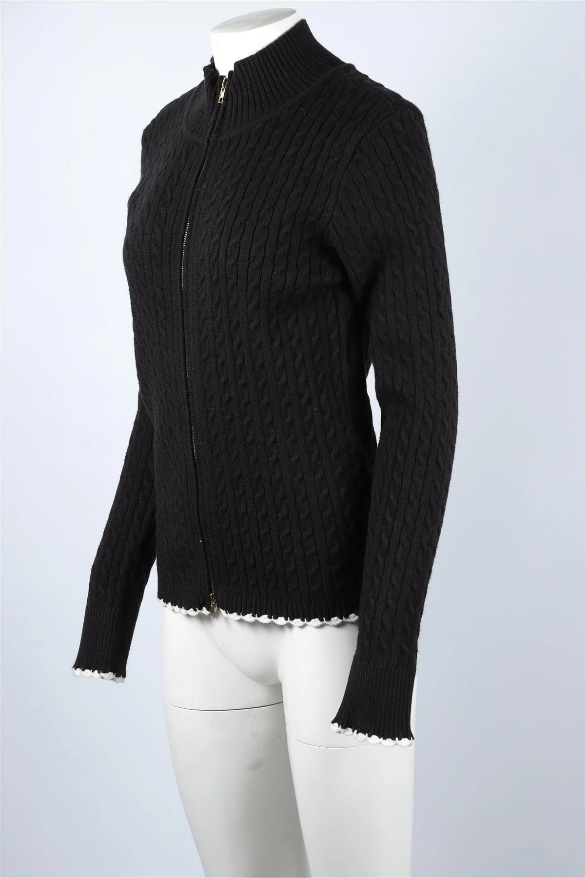 FRANKIE BIKINIS BLACK KNIT CARDIGAN XXLARGE - Image 3