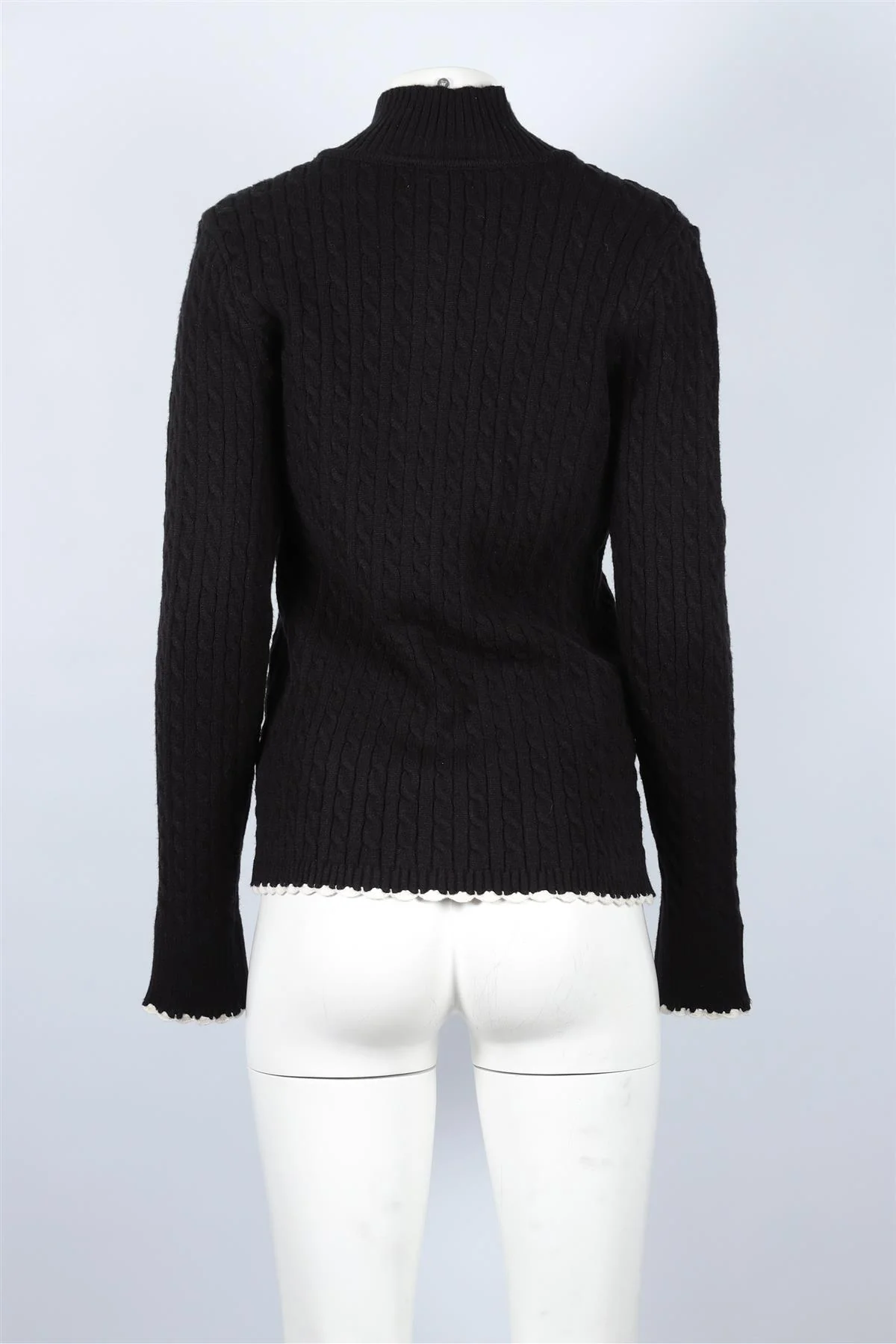 FRANKIE BIKINIS BLACK KNIT CARDIGAN XXLARGE - Image 4