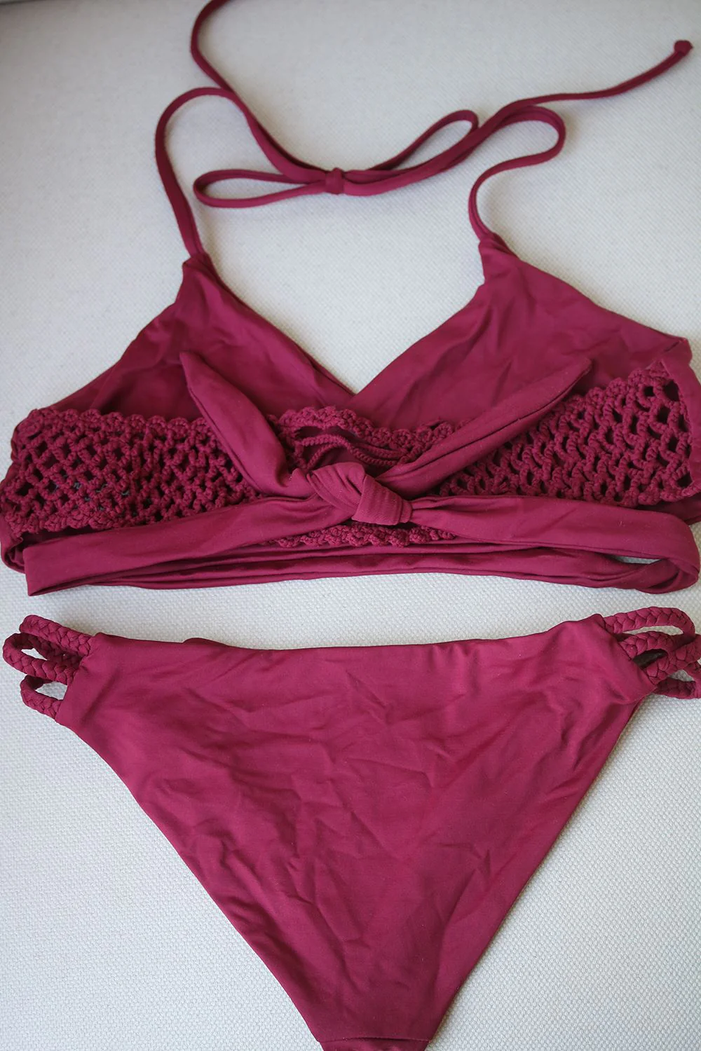 FRANKIES BIKINIS MAROON MALIA BIKINI SMALL/MEDIUM - Image 2