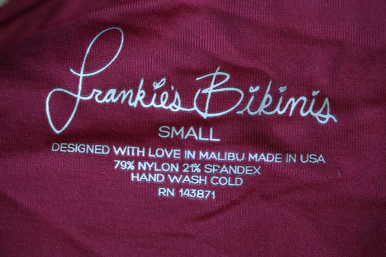 FRANKIES BIKINIS MAROON MALIA BIKINI SMALL/MEDIUM - Image 6