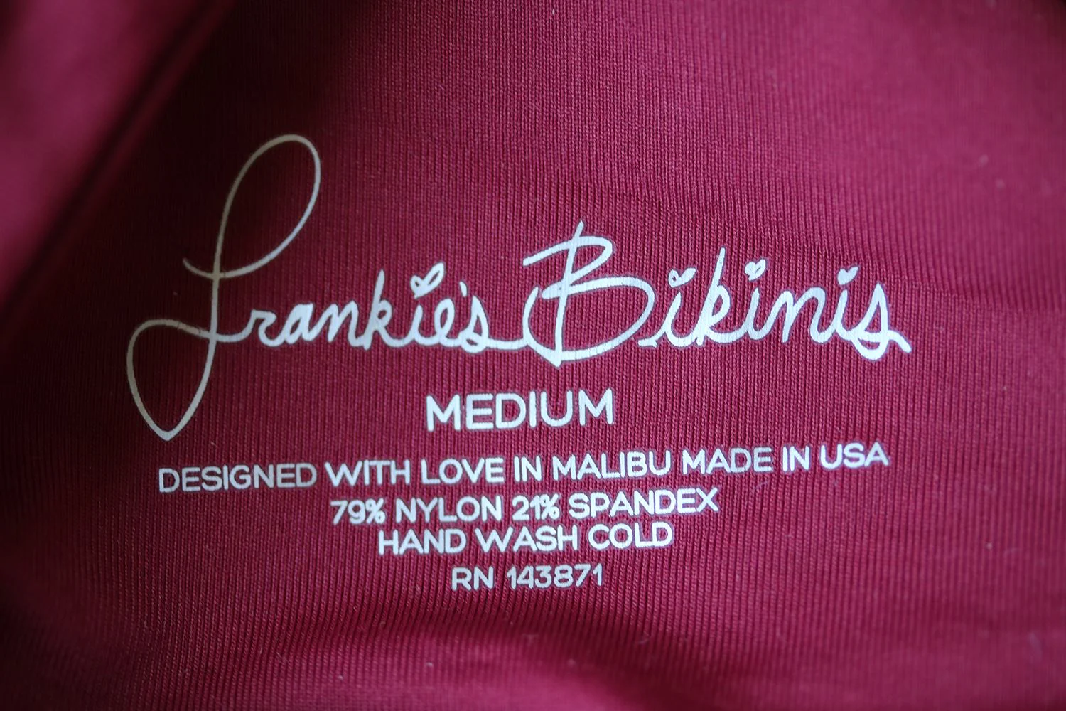 FRANKIES BIKINIS MAROON MALIA BIKINI SMALL/MEDIUM - Image 7