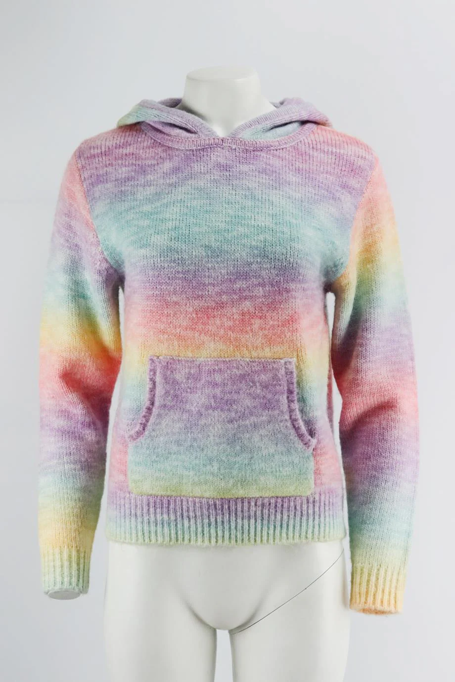 FRANKIES BIKINIS TIE DYED WOOL BLEND HOODIE SMALL - Image 2
