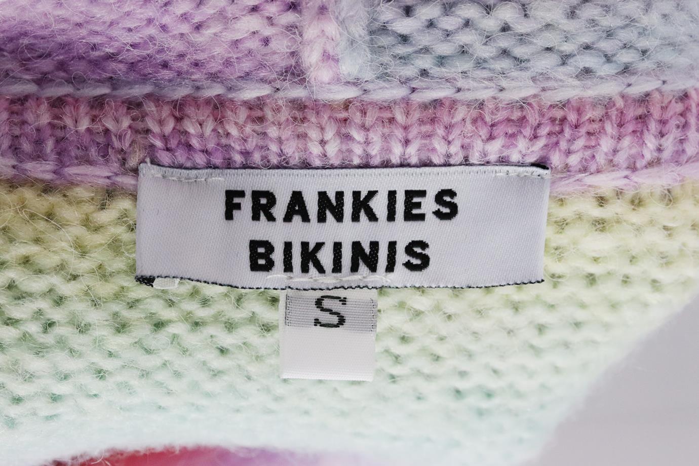 FRANKIES BIKINIS TIE DYED WOOL BLEND HOODIE SMALL - Image 5