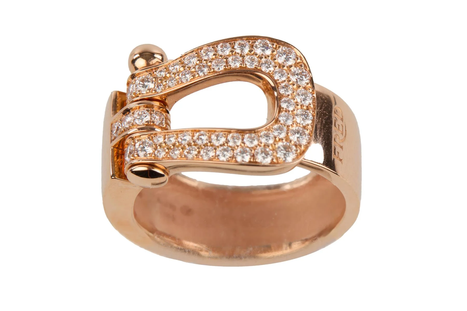 FRED FORCE 10 18K ROSE GOLD AND DIAMOND RING SIZE 53 - Image 2