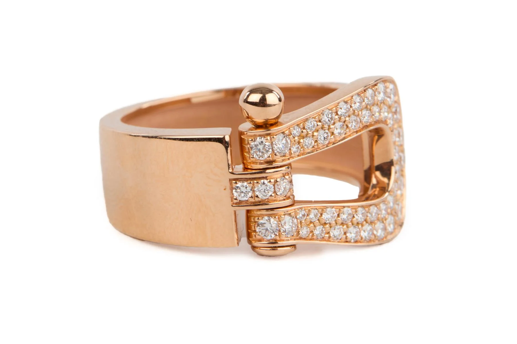 FRED FORCE 10 18K ROSE GOLD AND DIAMOND RING SIZE 53 - Image 4