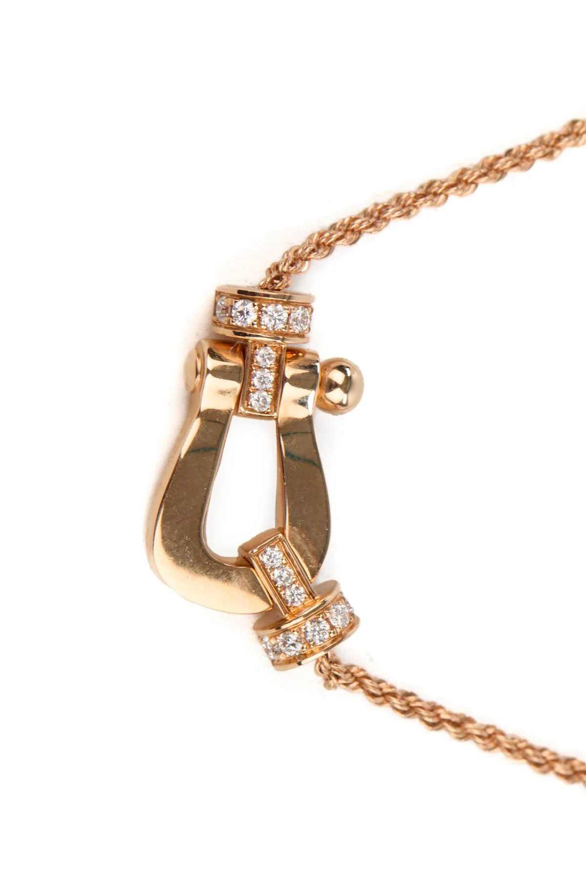 FRED FORCE 10 SMALL 18K ROSE GOLD CHAIN NECKLACE 40-45 CM - Image 3